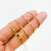 120CCTD. 14k Solid Yellow Gold Snake Necklace